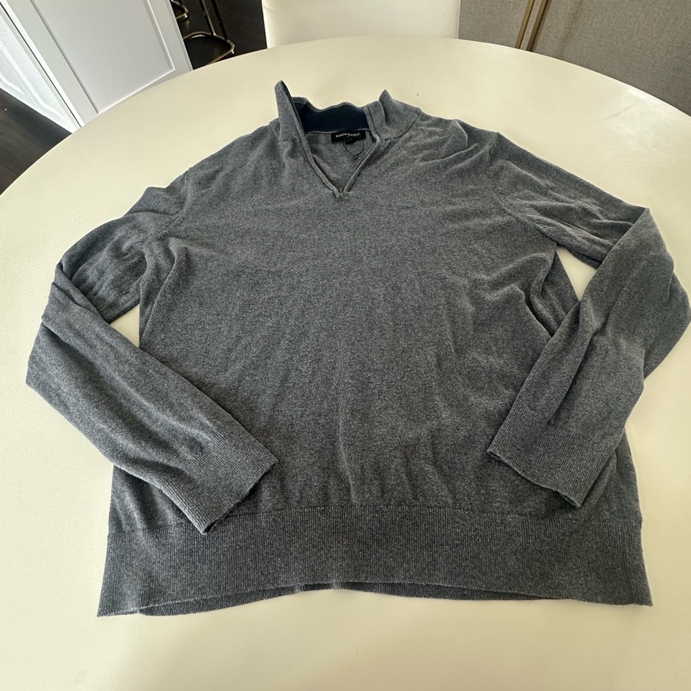 Banana Republic Men’s Gray Quarter Zip XL